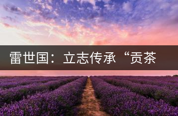 雷世國(guó)：立志傳承“貢茶”風(fēng)韻