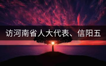 訪河南省人大代表、信陽五岳集團董事長胡鎮(zhèn)——茶鄉(xiāng)亦飄茶油香