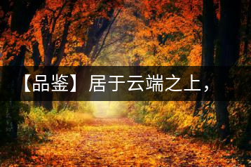 【品鑒】居于云端之上，把歲月“熟”透