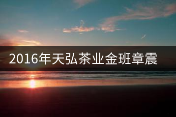 2016年天弘茶業(yè)金班章震撼上市！