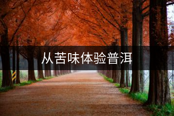 從苦味體驗(yàn)普洱