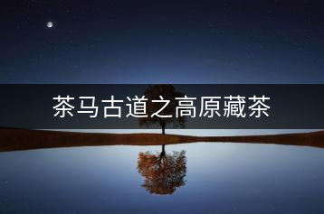 茶馬古道之高原藏茶