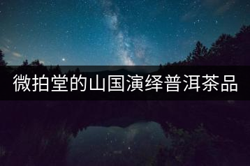 微拍堂的山國演繹普洱茶品質(zhì)如何？