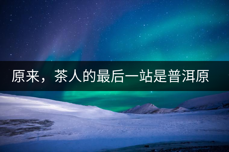 原來(lái)，茶人的最后一站是普洱原來(lái)，茶人的最后一站是普洱