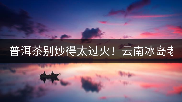 普洱茶別炒得太過火！云南冰島老寨“茶王樹”采摘權88萬成交？