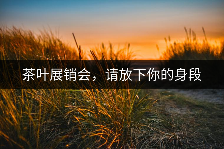 茶葉展銷會，請放下你的身段