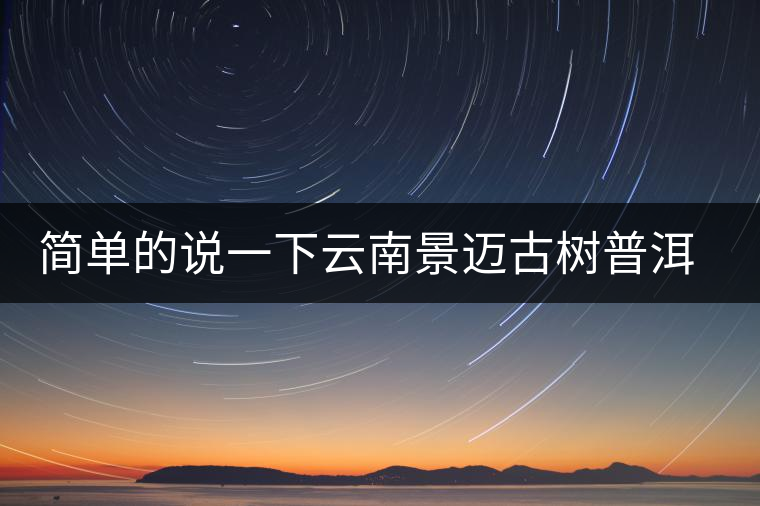 簡單的說一下云南景邁古樹普洱茶