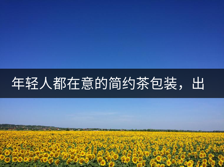 年輕人都在意的簡(jiǎn)約茶包裝，出道顏值即巔峰的茶包裝可真好喝！