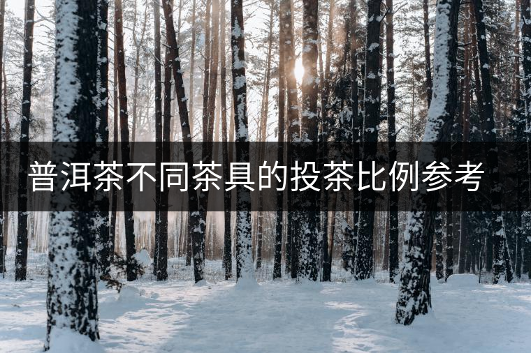 普洱茶不同茶具的投茶比例參考 ？