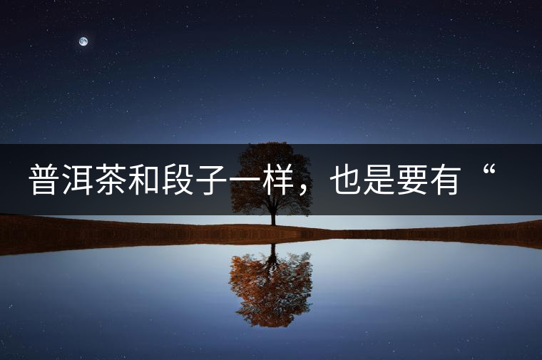 普洱茶和段子一樣，也是要有“梗”的