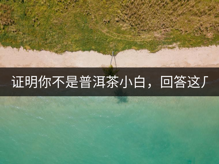 證明你不是普洱茶小白，回答這幾個(gè)問題先！