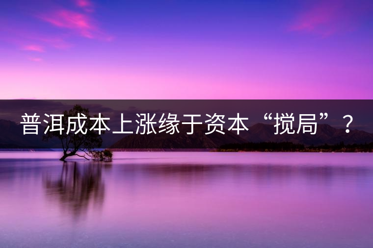 普洱成本上漲緣于資本“攪局”？