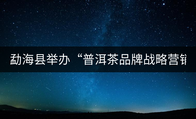 勐海縣舉辦“普洱茶品牌戰(zhàn)略營銷專題講座” 勐??h舉辦“普洱茶品牌戰(zhàn)略營銷專題講座”