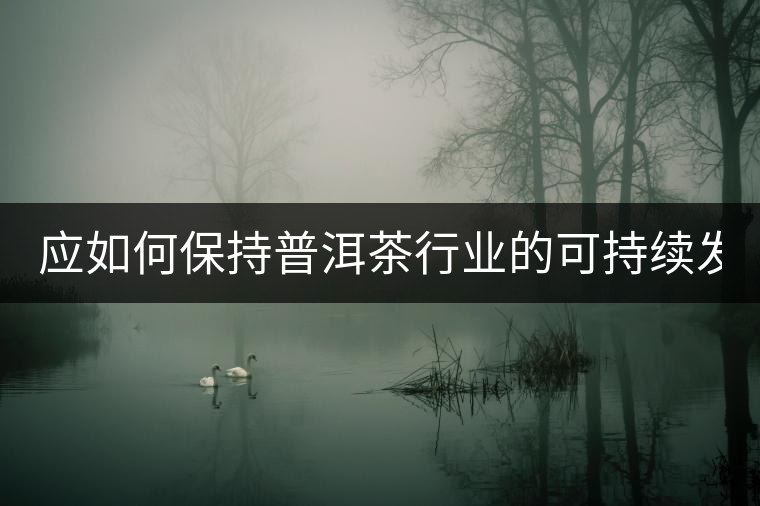 應(yīng)如何保持普洱茶行業(yè)的可持續(xù)發(fā)展？