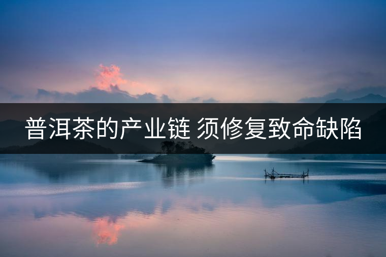 普洱茶的產(chǎn)業(yè)鏈 須修復致命缺陷 普洱茶的產(chǎn)業(yè)鏈 須修復致命缺陷