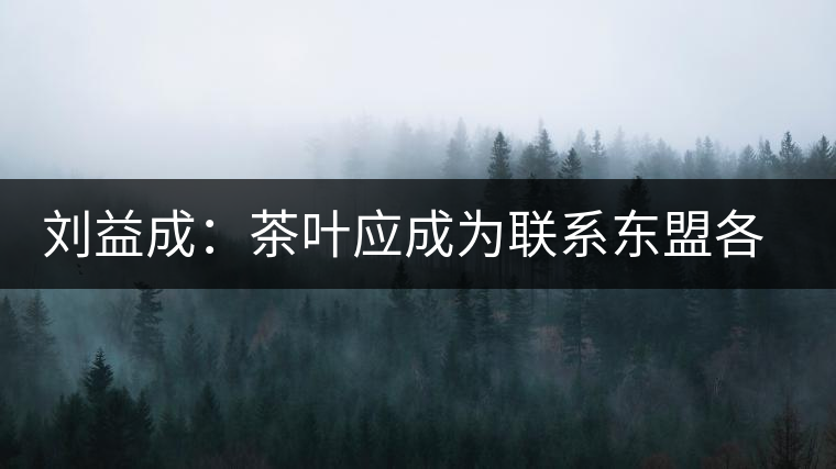 劉益成:茶葉應成為聯(lián)系東盟各國貿易往來的紐帶 劉益成:茶葉應成為聯(lián)系東盟各國貿易往來的紐帶