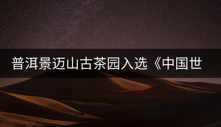 普洱景邁山古茶園入選《中國世界文化遺產(chǎn)預(yù)備名單》 普洱景邁山古茶園入選《中國世界文化遺產(chǎn)預(yù)備名單》
