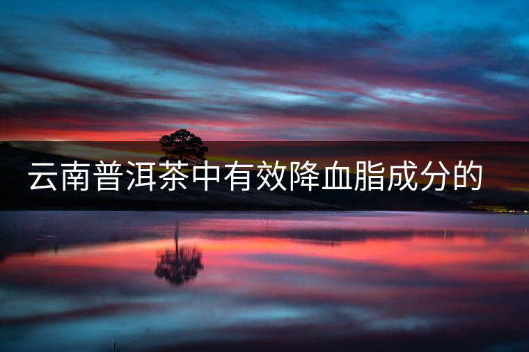 云南普洱茶中有效降血脂成分的檢測與評價