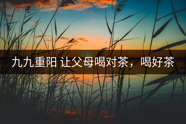 九九重陽(yáng) 讓父母喝對(duì)茶，喝好茶