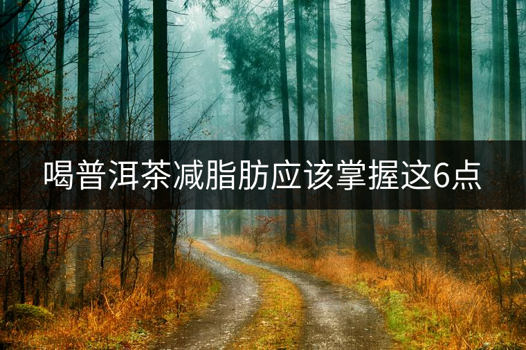 喝普洱茶減脂肪應(yīng)該掌握這6點 喝普洱茶減脂肪應(yīng)該掌握這6點