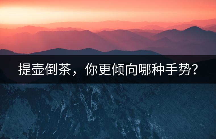 提壺倒茶，你更傾向哪種手勢？