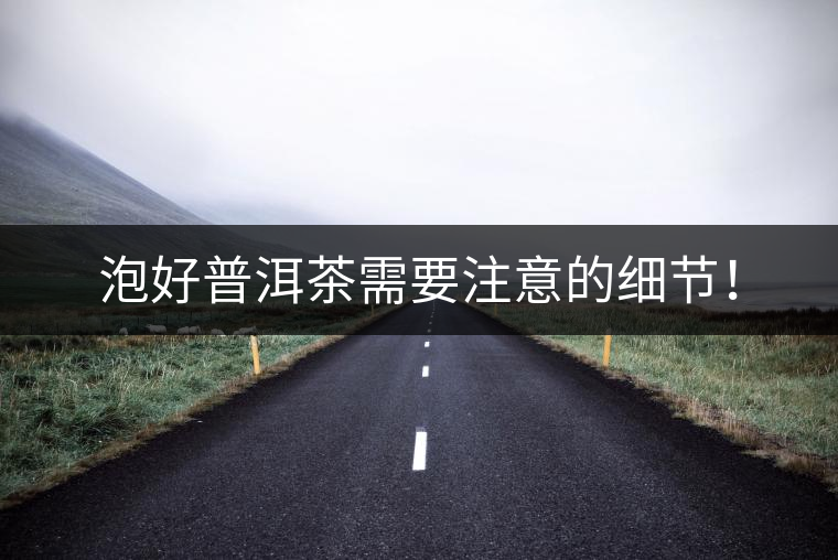 泡好普洱茶需要注意的細(xì)節(jié)！