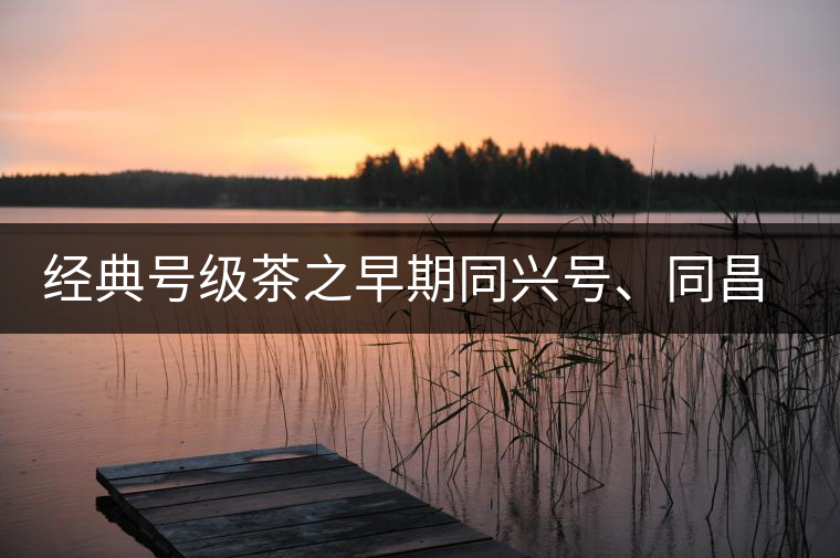 經(jīng)典號級茶之早期同興號、同昌黃記老圓茶