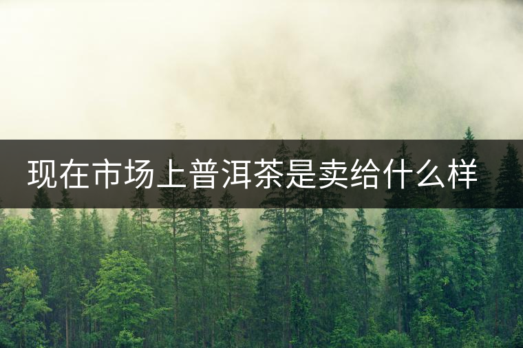 現(xiàn)在市場上普洱茶是賣給什么樣的消費者？