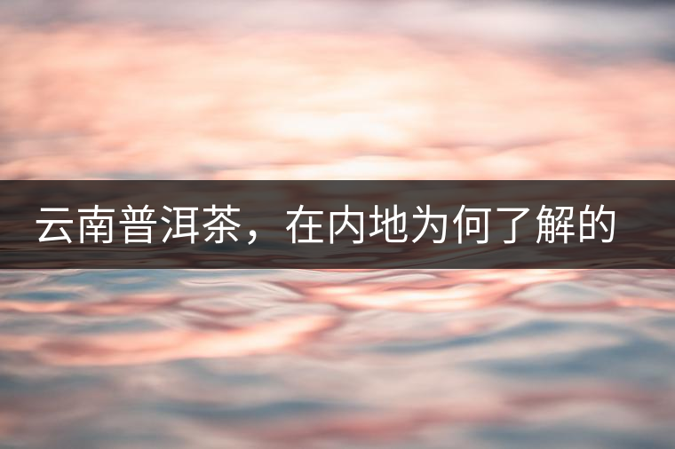 云南普洱茶，在內(nèi)地為何了解的人較少？