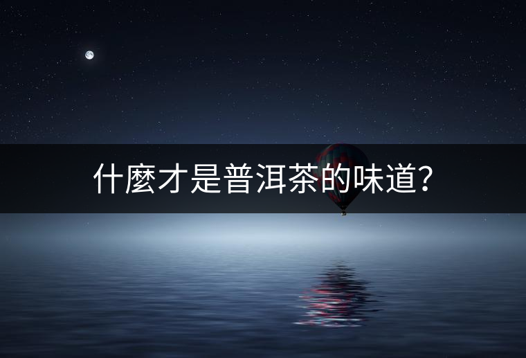 什麼才是普洱茶的味道？