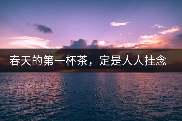 春天的第一杯茶，定是人人掛念的