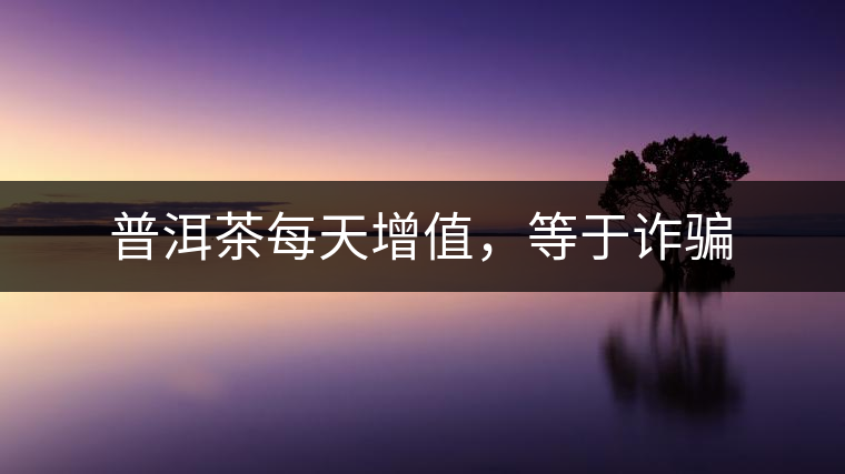 普洱茶每天增值，等于詐騙