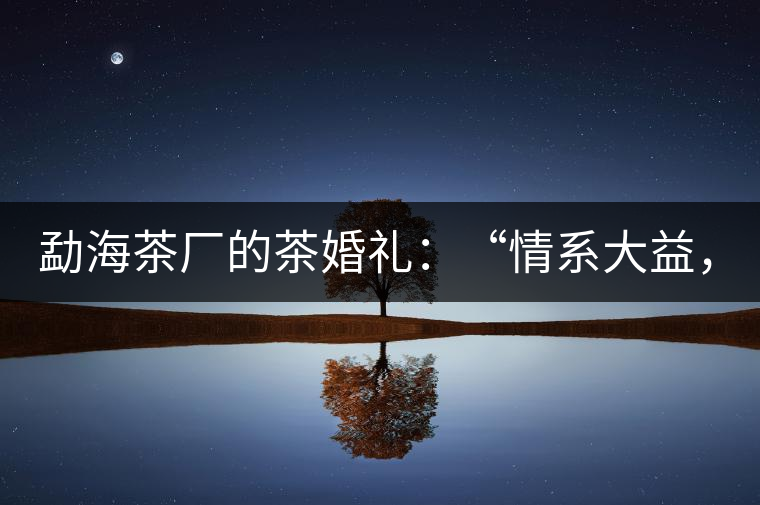 勐海茶廠的茶婚禮:“情系大益,緣定今生” 勐海茶廠的茶婚禮:“情系大益,緣定今生”