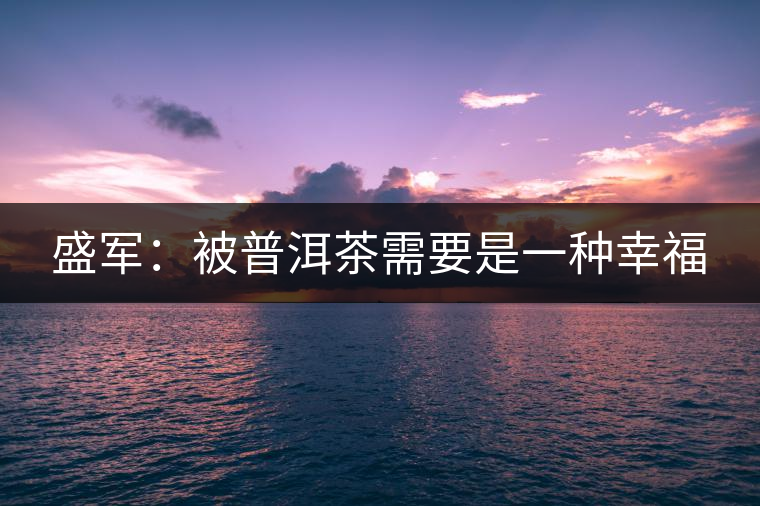 盛軍:被普洱茶需要是一種幸福 盛軍:被普洱茶需要是一種幸福