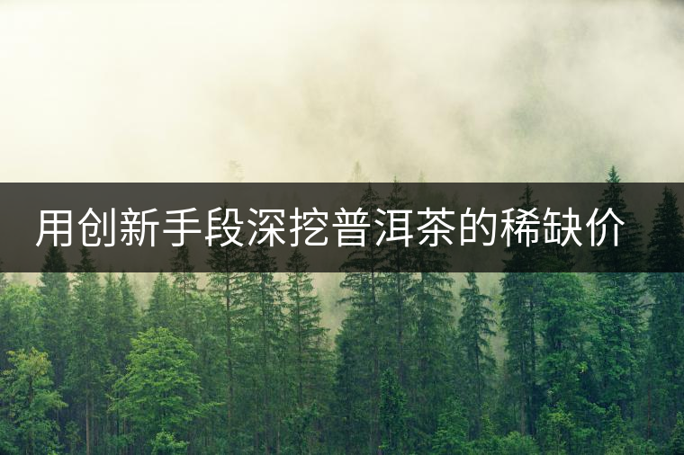 用創(chuàng)新手段深挖普洱茶的稀缺價(jià)值 用創(chuàng)新手段深挖普洱茶的稀缺價(jià)值