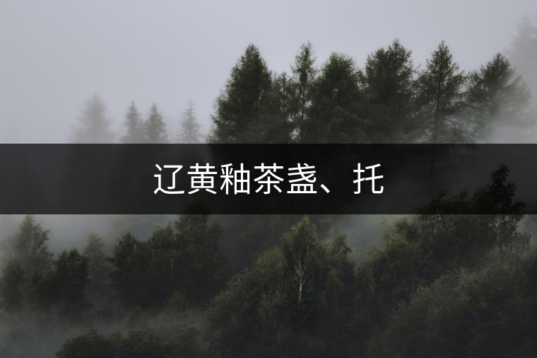 遼黃釉茶盞、托