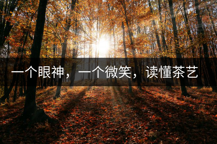一個眼神，一個微笑，讀懂茶藝師的表情