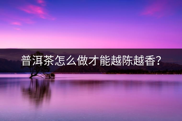 普洱茶怎么做才能越陳越香？