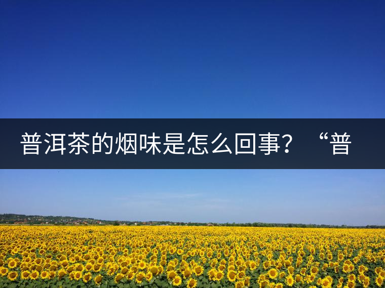 普洱茶的煙味是怎么回事？“普洱教父”白水清最新解析！