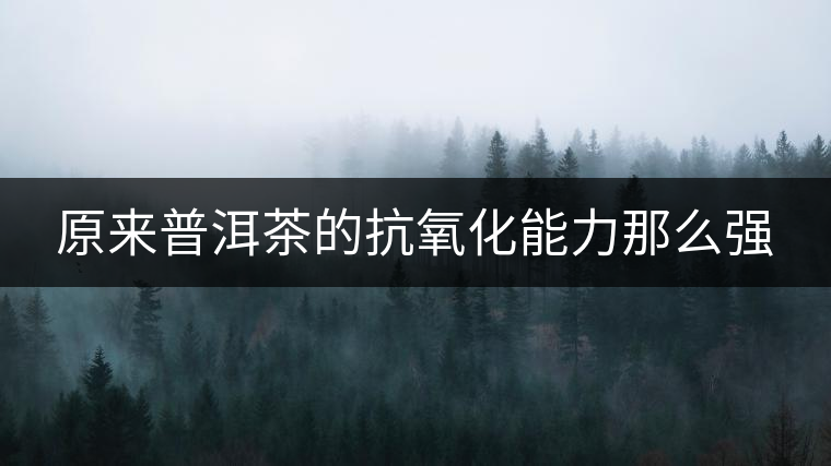 原來(lái)普洱茶的抗氧化能力那么強(qiáng) 原來(lái)普洱茶的抗氧化能力那么強(qiáng)
