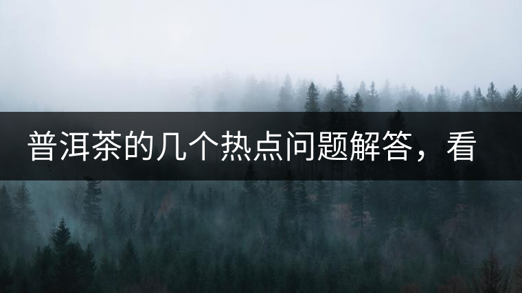 普洱茶的幾個(gè)熱點(diǎn)問題解答，看完終于明白了！