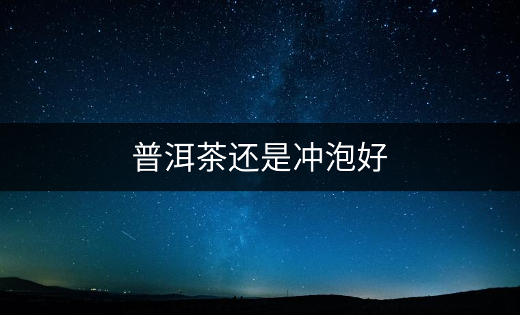 普洱茶還是沖泡好 普洱茶還是沖泡好