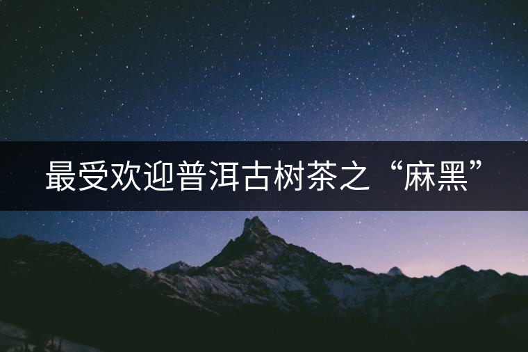 最受歡迎普洱古樹茶之“麻黑” 最受歡迎普洱古樹茶之“麻黑”