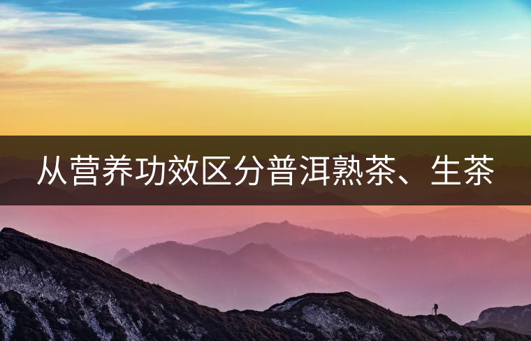 從營養(yǎng)功效區(qū)分普洱熟茶、生茶