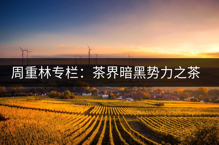 周重林專(zhuān)欄：茶界暗黑勢(shì)力之茶混