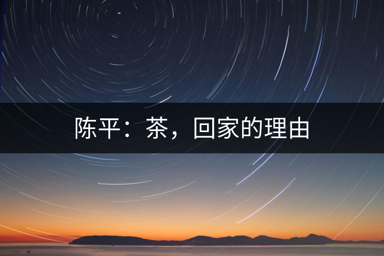 陳平：茶，回家的理由
