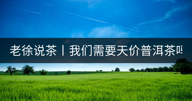 老徐說茶丨我們需要天價普洱茶嗎？