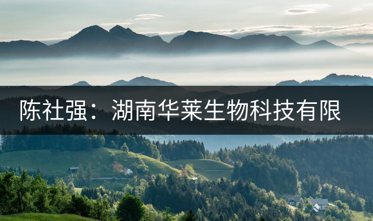 陳社強(qiáng)：湖南華萊生物科技有限公司董事長(zhǎng)