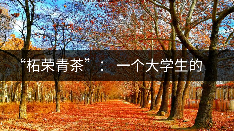 “柘榮青茶”: 一個大學生的創(chuàng)業(yè)夢想 “柘榮青茶”: 一個大學生的創(chuàng)業(yè)夢想