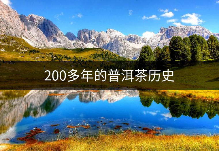 200多年的普洱茶歷史 200多年的普洱茶歷史